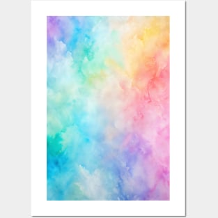 Pastel Colors Abstract Watercolor Pattern Posters and Art